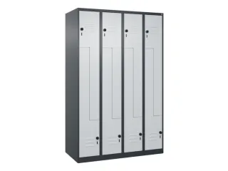 Z-garderobekast,HxBxD 1850x1200x500mm,vak B 150/300mm,draaigrendel - 1