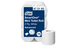 Toiletpapier Tork SmartOne Mini T9 advanced 2-laags 620 vel wit 472193