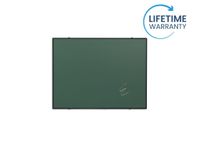 Krijtbord 100x200cm Groen Emaille Softline 8 mm Zwart profiel