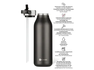 Thermosfles 2.0 Les Artistes Paris 1500ml Black Pearl met rietje - 10