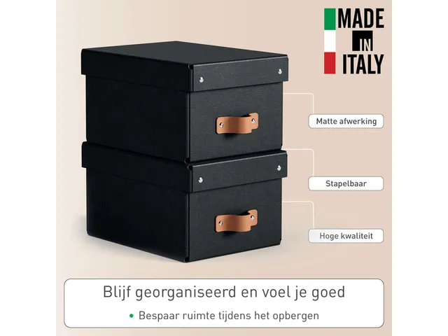 Leitz Puro Opbergdoos met deksel klein 7L set van 2 zwart