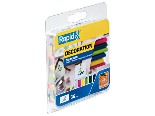 Lijmpatroon Rapid 7mm 5 kleuren assorti 36 stuks
