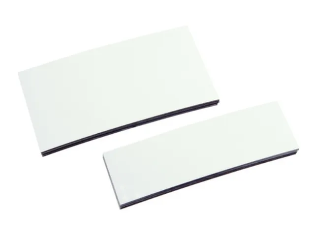 bord,HxB 40x75mm,achterzijde magnetisch,folie,wit