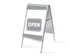 Stoepbord A1 complete set met print "OPEN" Grijs