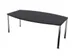 vergadertafel,HxBxD 740x2000x1200mm,vatvormig,CC-zwart