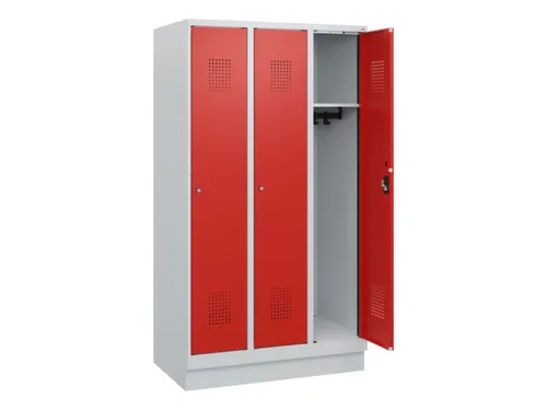 schoollocker,HxBxD 1630x900x500mm,3vak,vak B 300mm,cil.-slot,sokkel