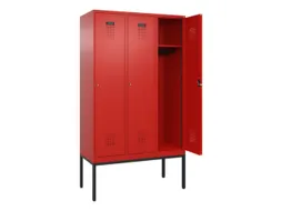 locker,HxBxD 2120x1200x500mm,3vak,vak B 400mm,cil.-slot,voetonderstel