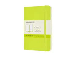 Notitieboek Moleskine pocket 90x140mm blanco soft cover lemon green
