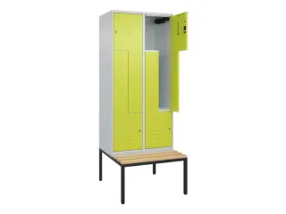 Z-garderobekast,HxBxD 2120x800x815mm,4vak,vak B 400mm,cil.-slot - 2