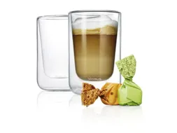 Set Cappuccinokopjes 2 Glazen Thermoglas 25cl