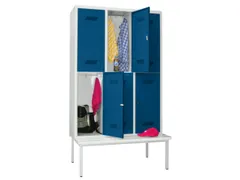 banklocker,dubbeldeks,HxBxD 2150x1200x800mm,RAL7035,front RAL5010