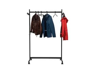 Garderoberek MAUL Samba mobiel 115X172X51cm 40kg, 10 haken zwart RAL90 - 5