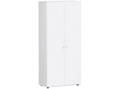 kantoorkast,HxBxD 1810x800x420mm,4xhouten vloer,5ordnerhoogte,romp wit