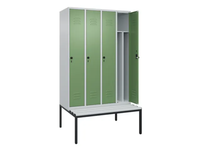 locker voor scheiding van kleding,HxBxD 2120x1200x815mm,4vak
