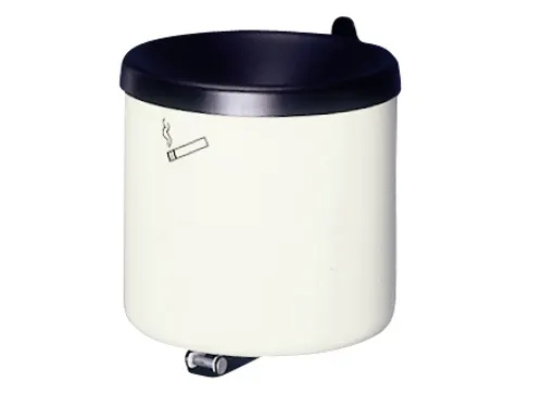 Wandasbak 2.4 liter HxØ 160x155mm Ral9016 Wit Staal