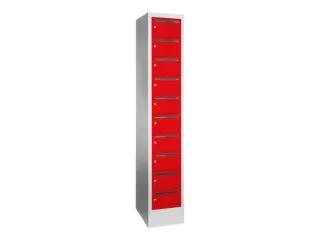 Postsorteerkast 1850x330x500mm 10 Vakken Ral7035 Front Ral3000 - 1
