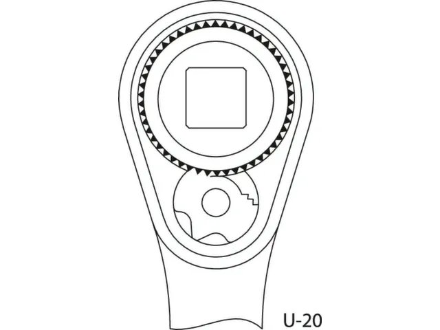 GEDORE 3093 U-20 Omkeerbare ratel 3/8 inch,2K steel,200mm