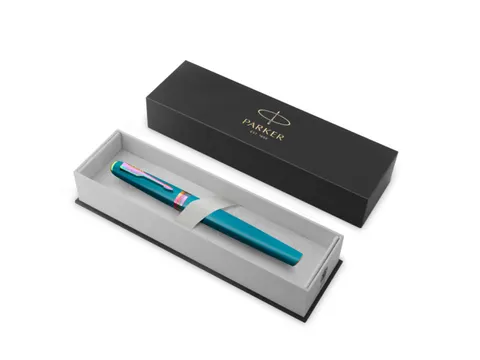 Rollerpen Parker Meridian RBT F groenblauw