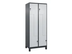 Z-garderobekast,HxBxD 1950x800x500mm,vak B 200/400mm,draaigrendel