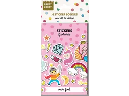 Interstat Party Party Sticker uitdeelboekjes Fantasie 6 stuks