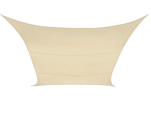 Voile solaire perméable carré 5x5m Champagne