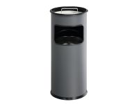 Metalen Afvalbak 17 Liter Met Asbak Antraciet