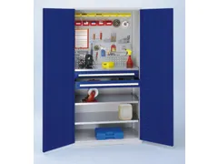 Materiaalkast Gesleufde Deuren Staal 1950x1000x600mm 2laden Ral5010