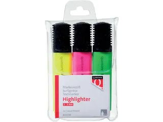 Quantore Markeerstift assorti beitelpunt 2-5mm, etui 3 stuks - 1