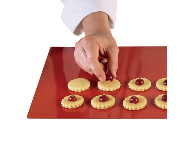 Silikomart bakplaatmat SILICOPAT 1 60x40cm Rood Anti-aanbak