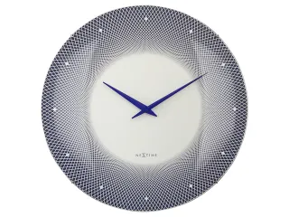 Wandklok Nextime dia 50cm bolvormig glas blauw kunststof Deep - 2