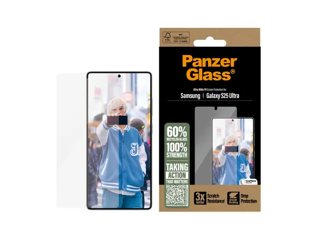 PanzerGlass Screen Protector Samsung Galaxy S25 Ultra | Ultra-Wide