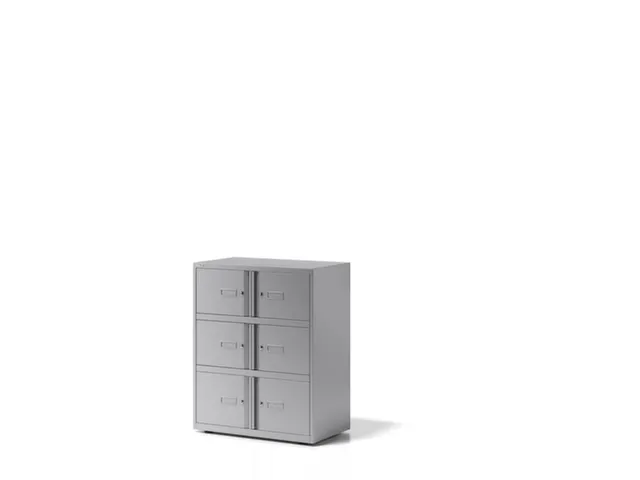 lockerkast,HxBxD 1000x800x470mm,1x6vakken,cil.-slot,sokkel