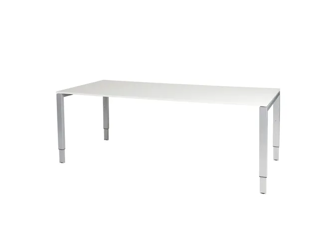 Domino Plus Bureau Hoogte Verstelbaar 2000x900mm Grijs 25mm Alu 4-Poot