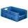 Euronorm Stapelkrat Blauw 210x600x400mm 38l Gesloten Grijpopening