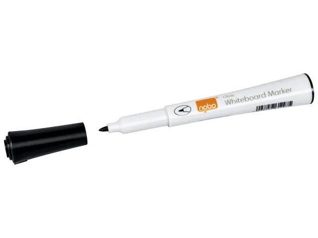 Marqueur tableau blanc Nobo Glide Fin 1mm Noir 4 pièces