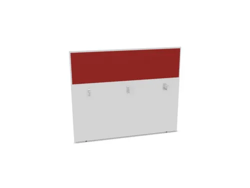 baliepaneel,v. bureau,aanbouw achter,B 1400mm,Bl-wit,BN4011-rood