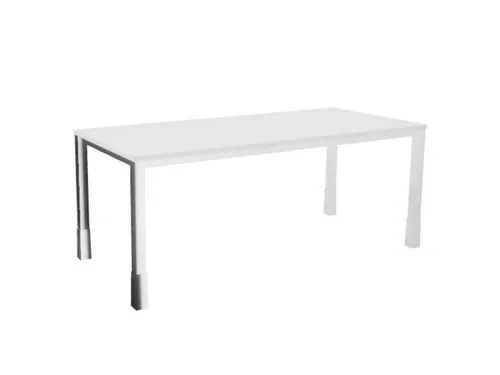 In hoogte verstelbaar bureau,HxBxD 720-840x1800x800mm,Bl-wit