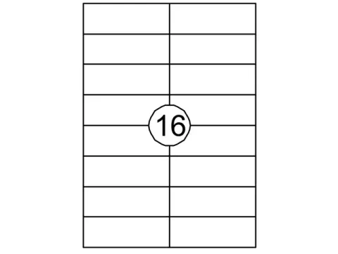 Etiketten universele labels A4 permanent 70x37mm Wit 1600 stuks