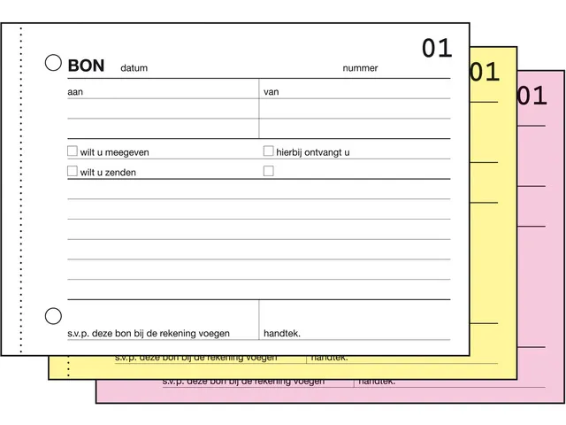 Carnet de reçus Sigel Expres A6 avec bloc de carbone une feuille 3x50