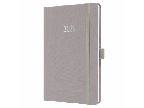 Weekagenda Feel A5 2026 (NL/FR/EN/DU) Pearl Grey Hardcover