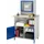 pc-kast,HxBxD 1860x1100x800mm,monitorvak,stopcontactdoos,4zwenkwielen