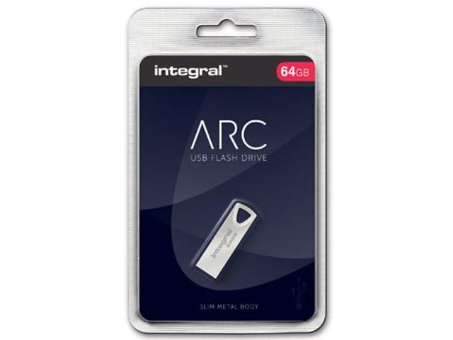 Integral Arc Usb-Stick 2.0, 64Gb, Zilver | USB-StickShop.nl