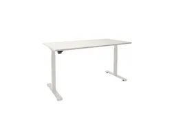 Elektrisch verstelbaar bureau 160x80cm Frame Wit Blad Krijtwit