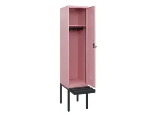 locker met bank,HxBxD 1950x400x815mm,1vak,vak B 400mm,draaigrendel - 1