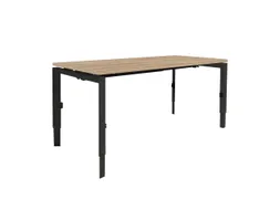 Bureau Linesto N3 hoogte instelbaar 120x80cm honey castello 25mm zwart