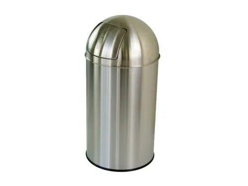 RVS afvalbakken,50l,HxØ 730x350mm,binnenbak staal