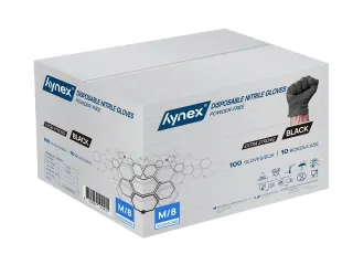 Handschoen Hynex nitril M zwart extra sterk 5gr 100 stuks - 5