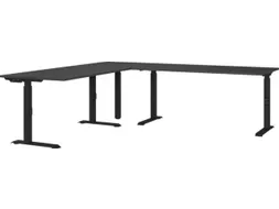 hoekbureau,in h. verstelb.,HxBxD 710-910x2400x2200mm,blad grafiet
