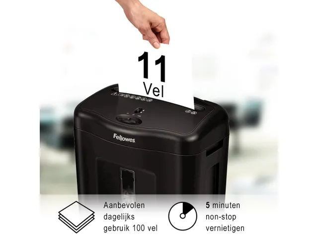 Destructeur Fellowes Powerschred 11C coupe croisée 4x40mm P-4