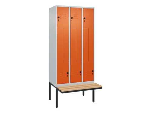 Z-garderobekast,HxBxD 2120x900x815mm,6vak,vak B 300mm,draaigrendel